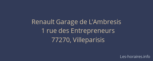 Renault Garage de L'Ambresis