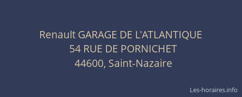 Renault GARAGE DE L'ATLANTIQUE
