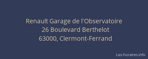 Renault Garage de l'Observatoire
