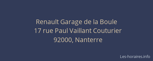 Renault Garage de la Boule