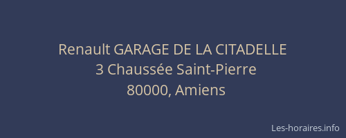 Renault GARAGE DE LA CITADELLE