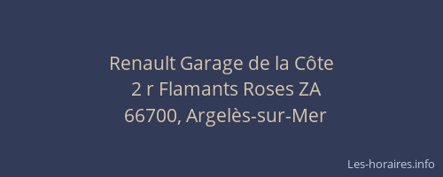 Renault Garage de la Côte