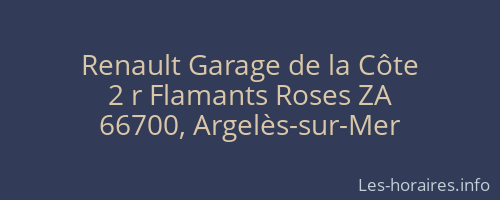 Renault Garage de la Côte