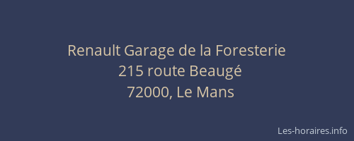 Renault Garage de la Foresterie