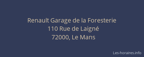 Renault Garage de la Foresterie