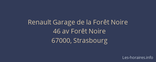 Renault Garage de la Forêt Noire