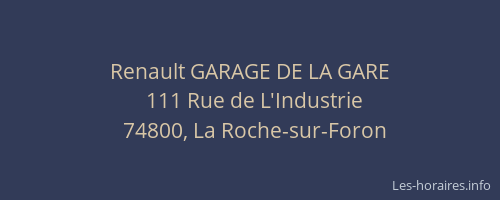 Renault GARAGE DE LA GARE