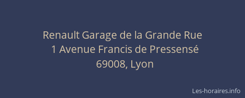 Renault Garage de la Grande Rue