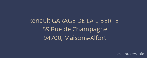 Renault GARAGE DE LA LIBERTE