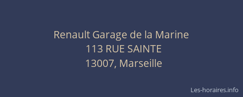 Renault Garage de la Marine