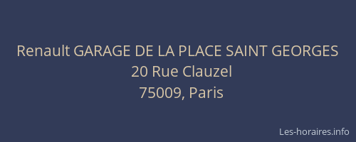 Renault GARAGE DE LA PLACE SAINT GEORGES