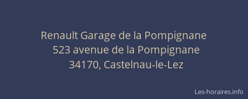 Renault Garage de la Pompignane