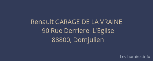 Renault GARAGE DE LA VRAINE