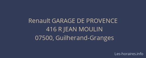 Renault GARAGE DE PROVENCE
