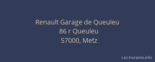Renault Garage de Queuleu