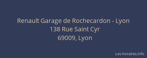 Renault Garage de Rochecardon - Lyon
