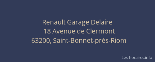 Renault Garage Delaire
