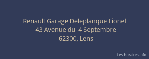 Renault Garage Deleplanque Lionel