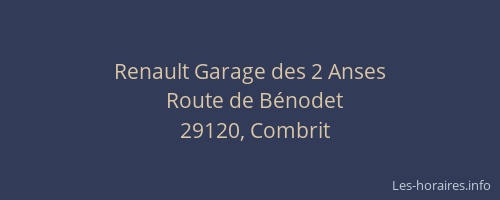 Renault Garage des 2 Anses