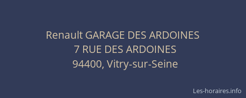 Renault GARAGE DES ARDOINES