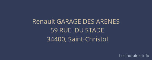 Renault GARAGE DES ARENES