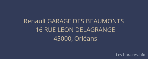 Renault GARAGE DES BEAUMONTS