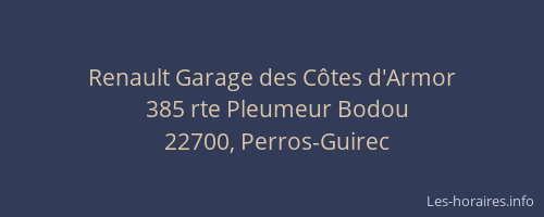Renault Garage des Côtes d'Armor