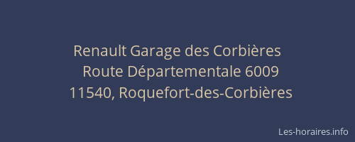 Renault Garage des Corbières