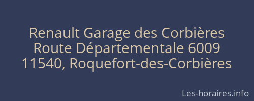 Renault Garage des Corbières
