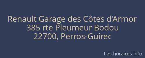 Renault Garage des Côtes d'Armor