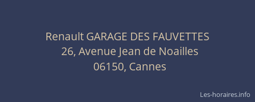 Renault GARAGE DES FAUVETTES