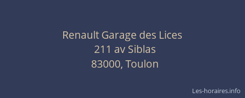 Renault Garage des Lices