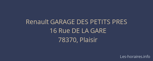 Renault GARAGE DES PETITS PRES