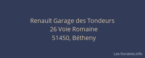 Renault Garage des Tondeurs