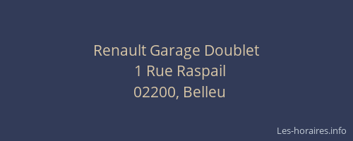 Renault Garage Doublet