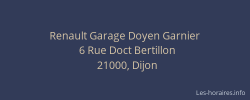 Renault Garage Doyen Garnier