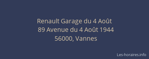 Renault Garage du 4 Août