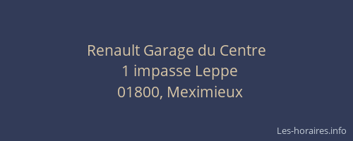 Renault Garage du Centre