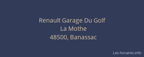 Renault Garage Du Golf