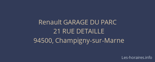 Renault GARAGE DU PARC