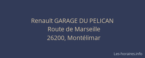 Renault GARAGE DU PELICAN