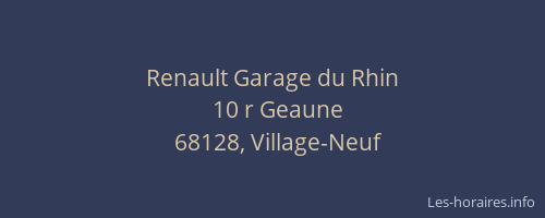 Renault Garage du Rhin