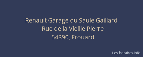 Renault Garage du Saule Gaillard