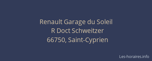 Renault Garage du Soleil
