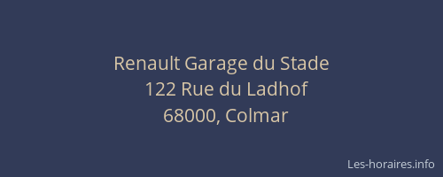 Renault Garage du Stade