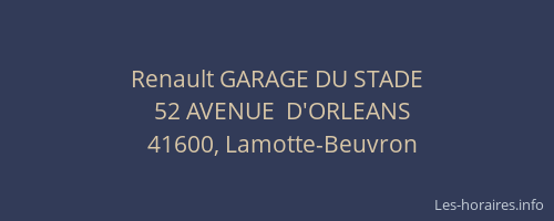 Renault GARAGE DU STADE
