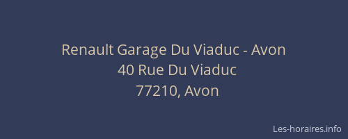 Renault Garage Du Viaduc - Avon