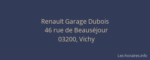 Renault Garage Dubois