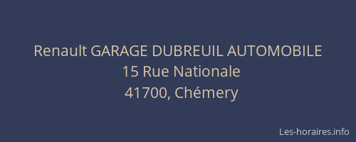 Renault GARAGE DUBREUIL AUTOMOBILE