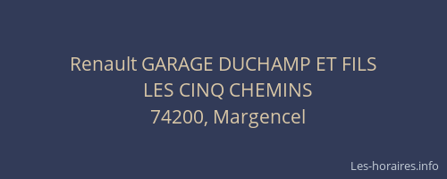 Renault GARAGE DUCHAMP ET FILS